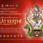 Poster resmi Pesta Kesenian Bali (PKB) XLVII Tahun 2025 menampilkan tema dan elemen budaya Bali.