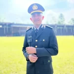 IPDA Putu Ambara Yuli Adnyana mengenakan pakaian dinas terbaru setelah lulus dari Sekolah Inspektur Polisi Angkatan 54.