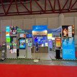 Deretan produk display dari InnoGRAPH seperti fabric lightbox, extra bright lightbox, dan digital display modern.