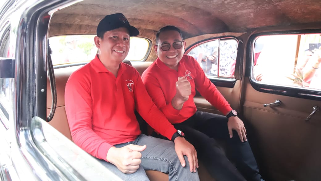 Wali Kota Jakarta Pusat Arifin mendampingi Asisten Kesra DKI Ali Maulana Hakim dalam kegiatan Napak Tilas Proklamasi 2025 bertema “Menapak Jejak Pahlawan.”