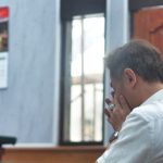 Budiman Tiang mengikuti sidang putusan di Pengadilan Negeri Denpasar.