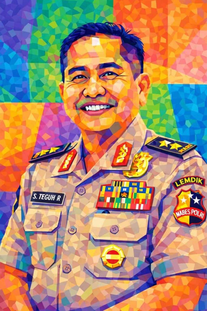 Seorang perwira Polri tersenyum sederhana, menandai perjalanan karier hingga jenjang jenderal.
