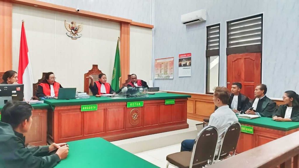 Sidang perkara proyek properti The Umalas Signature dengan terdakwa Budiman Tiang di PN Denpasar, 8 Januari 2026.