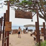 Area kebugaran luar ruangan di tepi pantai untuk berolahraga