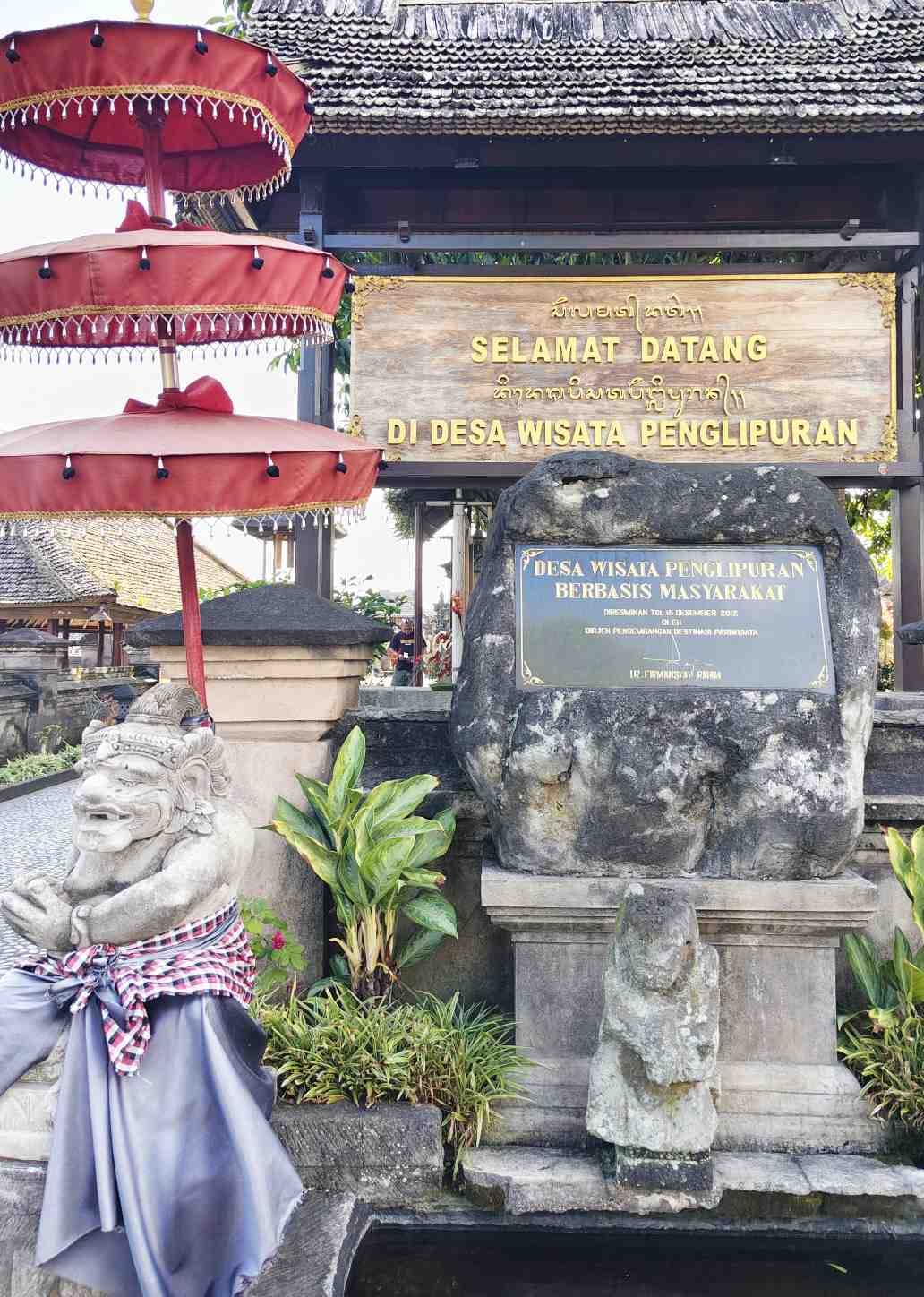 Kawasan Tugu Pahlawan Penglipuran sebagai lokasi Festival Harmoni Bhumi Penglipuran 2026.