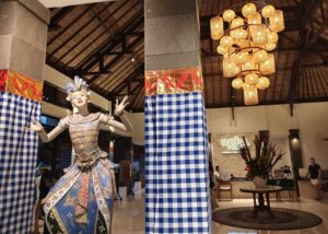 Keindahan seni dan arsitektur Bali yang menyambut setiap pengunjung.