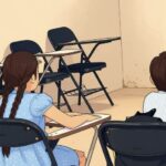 Ilustrasi kegiatan homeschooling dalam kelompok kecil siswa.