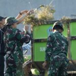 Karya Bakti TNI Satnonkowil Kesdam IX/Udayana bersama Babinsa dan warga di Peguyangan Kaja.