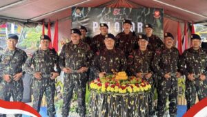 Acara syukuran HUT ke-67 Pasukan Pelopor di Mako Batalyon B Pelopor.