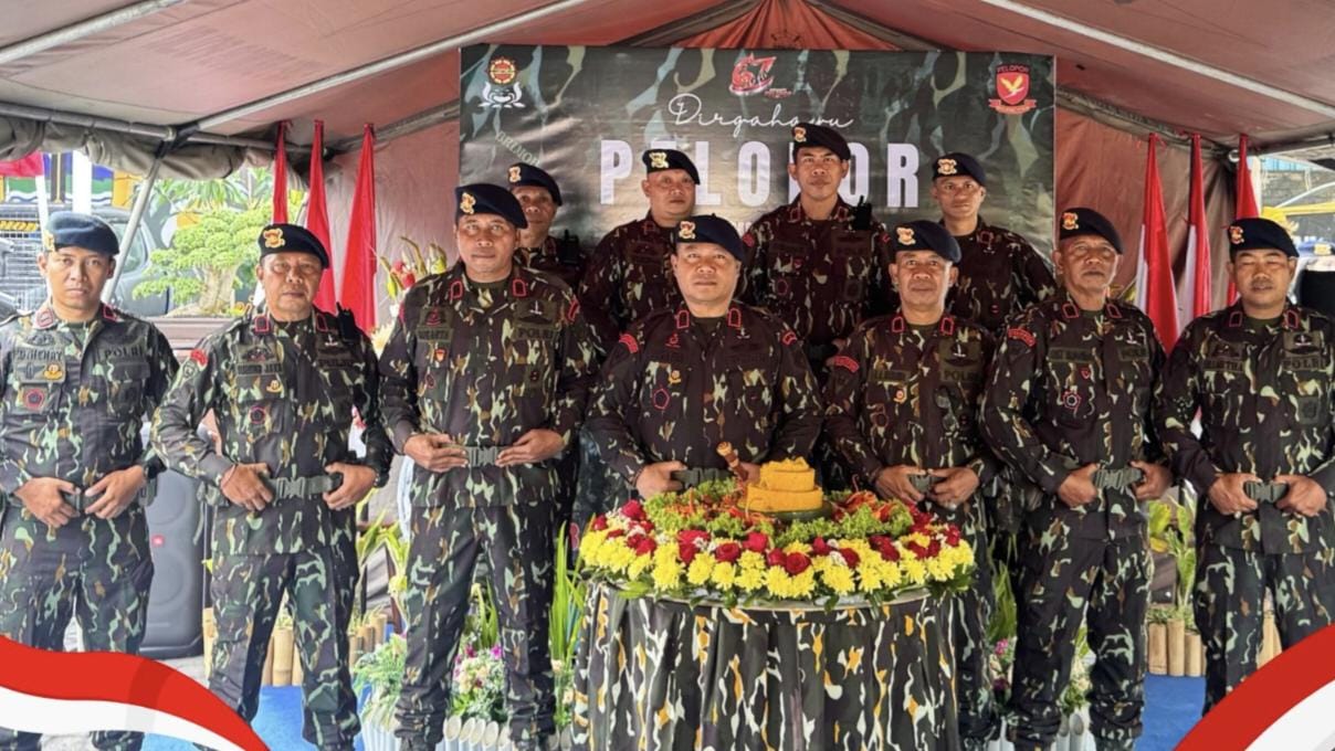 Acara syukuran HUT ke-67 Pasukan Pelopor di Mako Batalyon B Pelopor.
