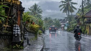 Hujan turun di kawasan Ungasan pada awal September.