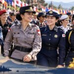 Parade of Nations IAWP Bali 2026 yang mempertemukan polisi wanita dari berbagai negara.