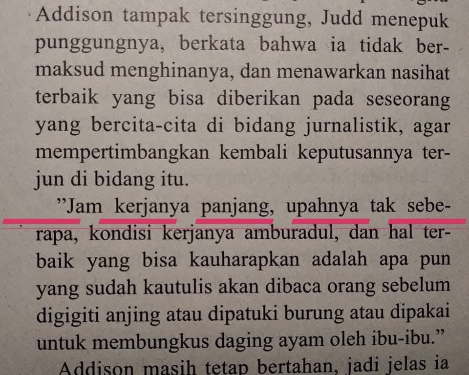 Penggalan kata dari sebuah novel yang menyentuh dan mengingatkan pada perjalanan yang pernah dilalui.